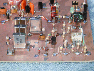 Post-mixer amp and xtal filter